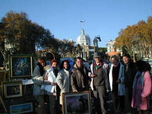 Berardicurti (pittrice), Anetrini (pittrice), Alessandrini (pittrice), R. Gold (organizzatore), De Magistris (pittore), Belardo (pittrice), De Rosa (io)