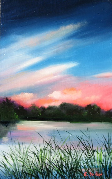 Tramonto sul lago