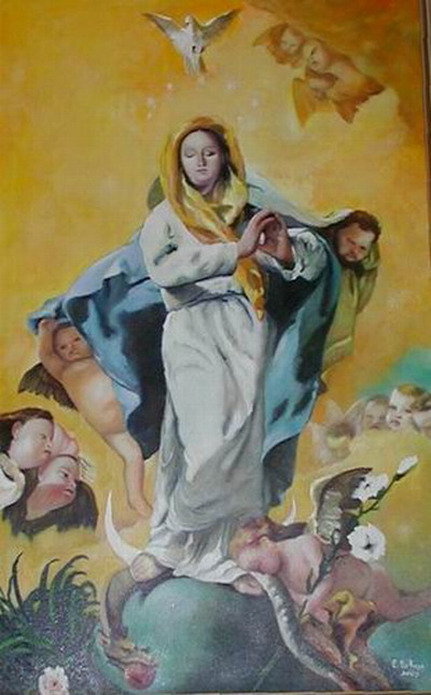 Riproduzione dell'Immacolata Concezione del Tiepolo