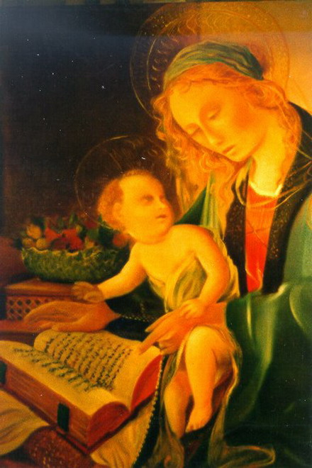 Riproduzione della Madonna del libro