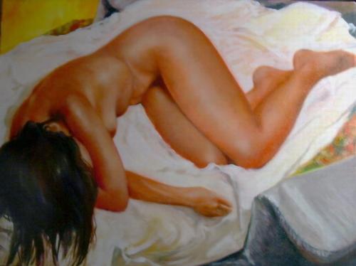 Eva sul letto